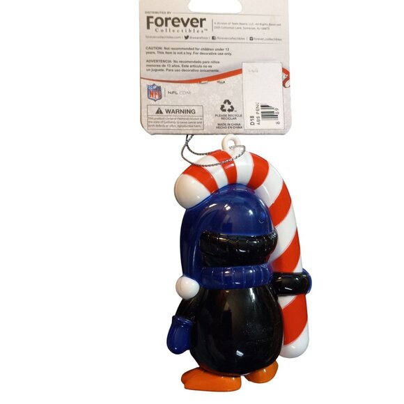 NFL Baltimore Ravens Penguin Christmas Ornament Candy Cane Design NEW - Picture 3 of 6